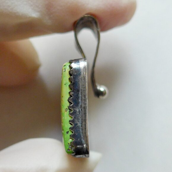 Silver multi-strand necklace with Gaspeite pendant - Picture 6 of 13